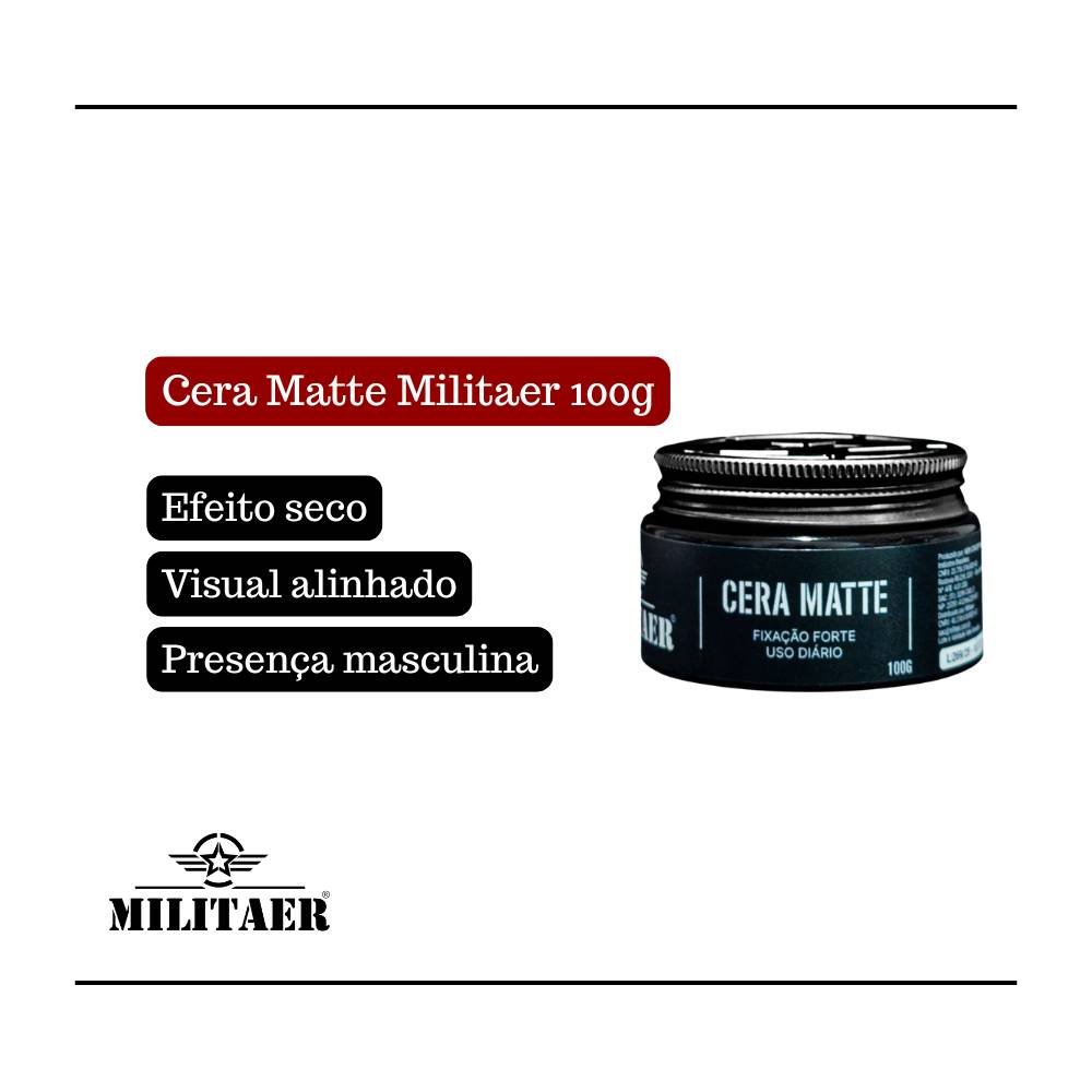 CERA MATTE MILITAER 100GR - FIXACAO FORTE E SECA