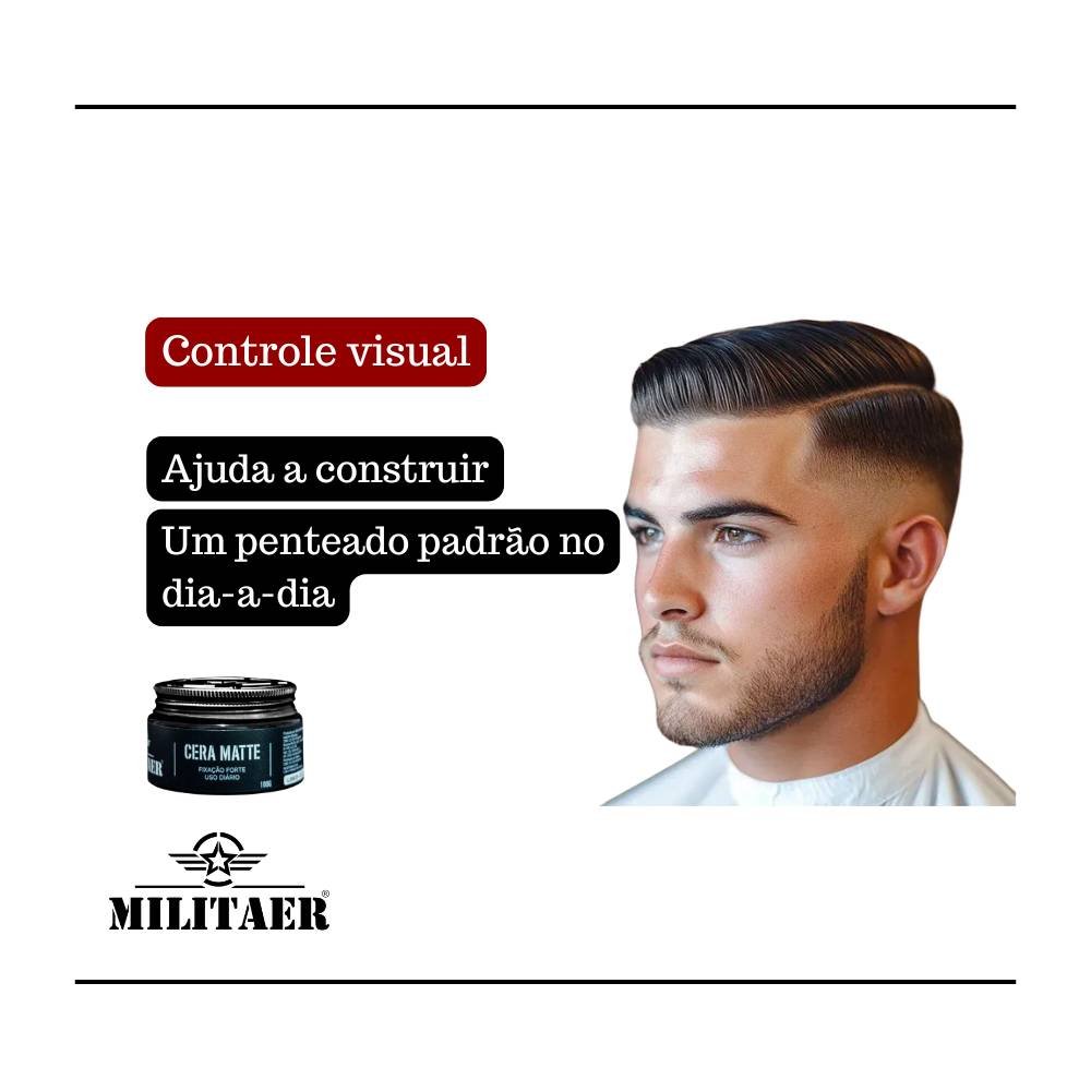 CERA MATTE MILITAER 100GR - FIXACAO FORTE E SECA