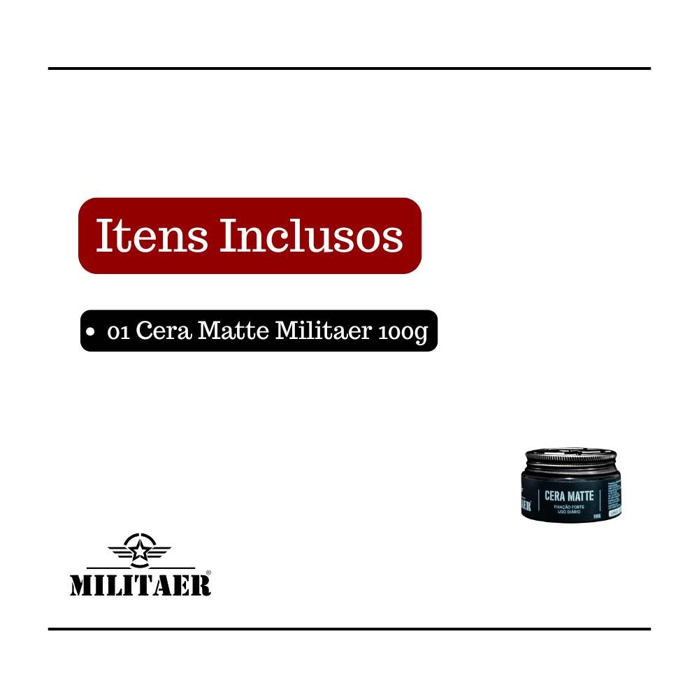 CERA MATTE MILITAER 100GR - FIXACAO FORTE E SECA