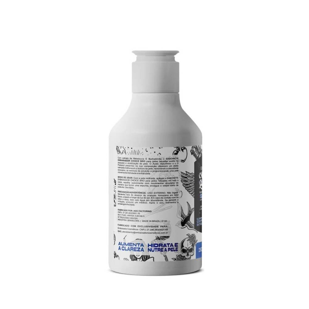 SABONETE PARA PELE TATUADA CHOICE BRO EMBAIXADOR 280ML