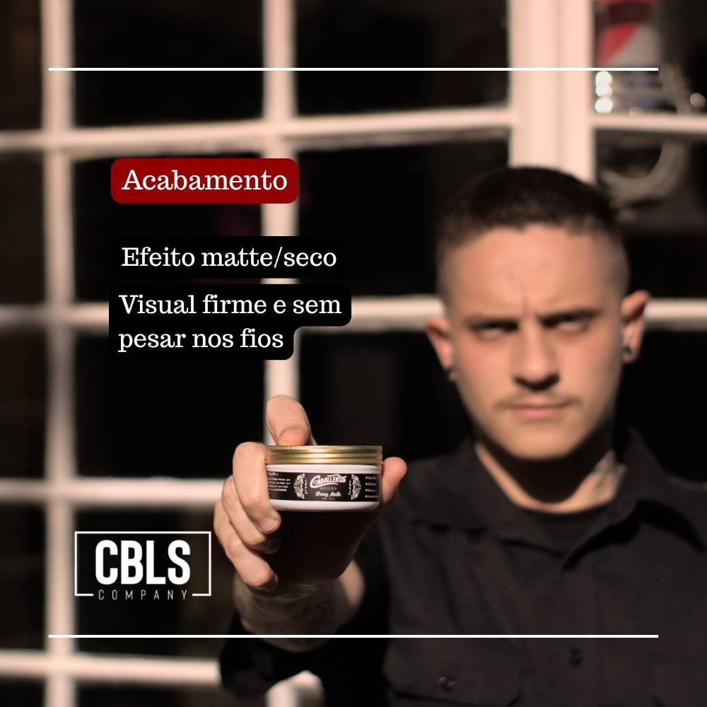 CERA STRONG MATTE CABALLEROS 90G ALTA FIXACAO BAUNILHA