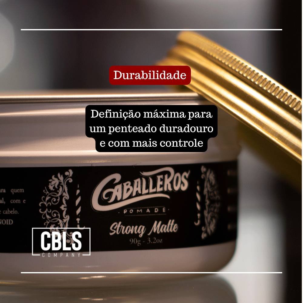 CERA STRONG MATTE CABALLEROS 90G ALTA FIXACAO BAUNILHA
