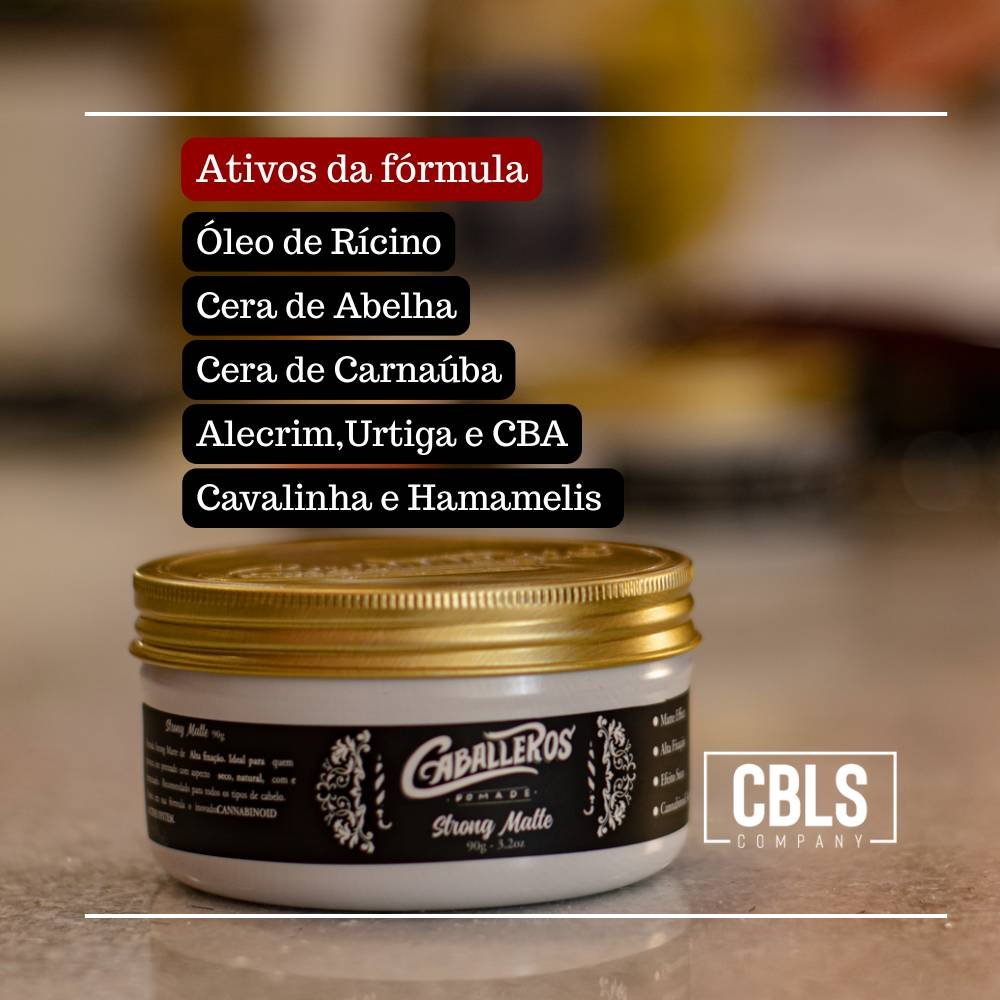 CERA STRONG MATTE CABALLEROS 90G ALTA FIXACAO BAUNILHA