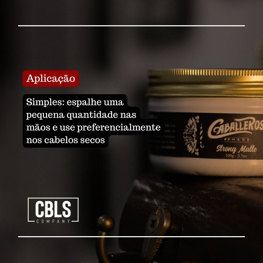 CERA STRONG MATTE CABALLEROS 90G ALTA FIXACAO BAUNILHA