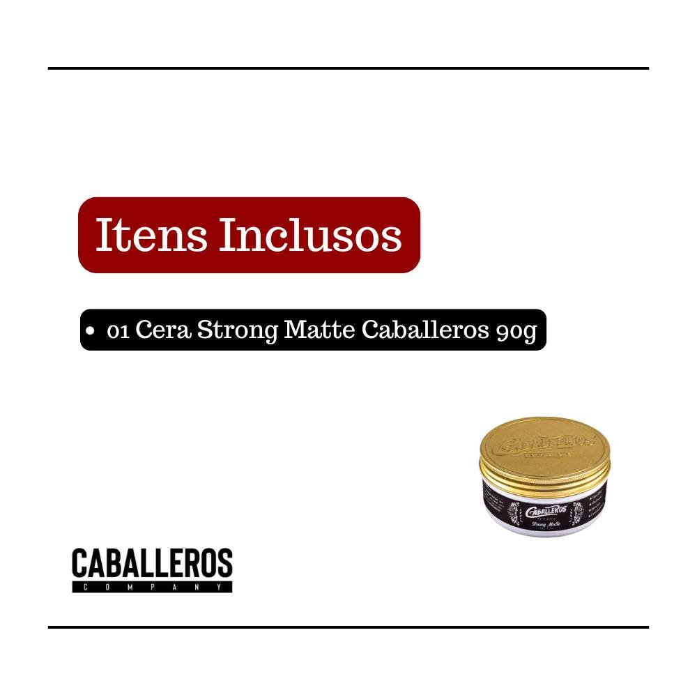 CERA STRONG MATTE CABALLEROS 90G ALTA FIXACAO BAUNILHA