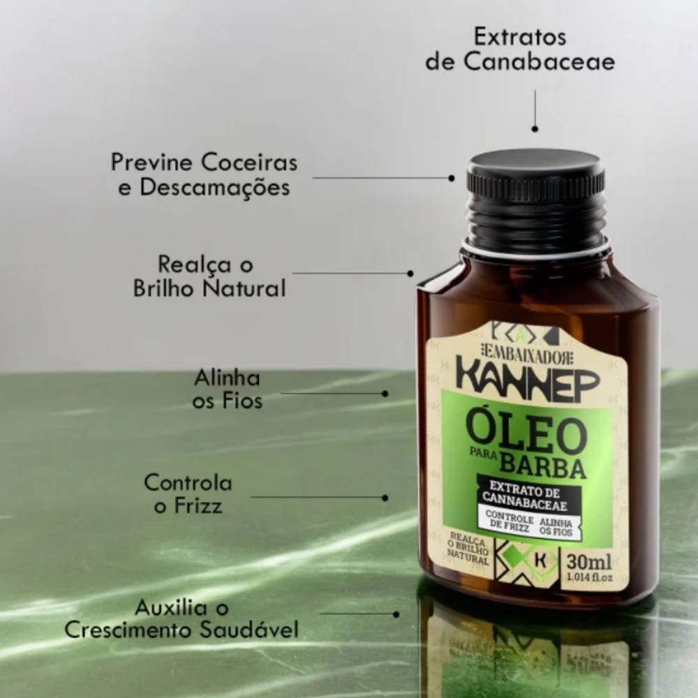 KANNEP OLEO PARA BARBA 30ML – NUTRICAO E BRILHO