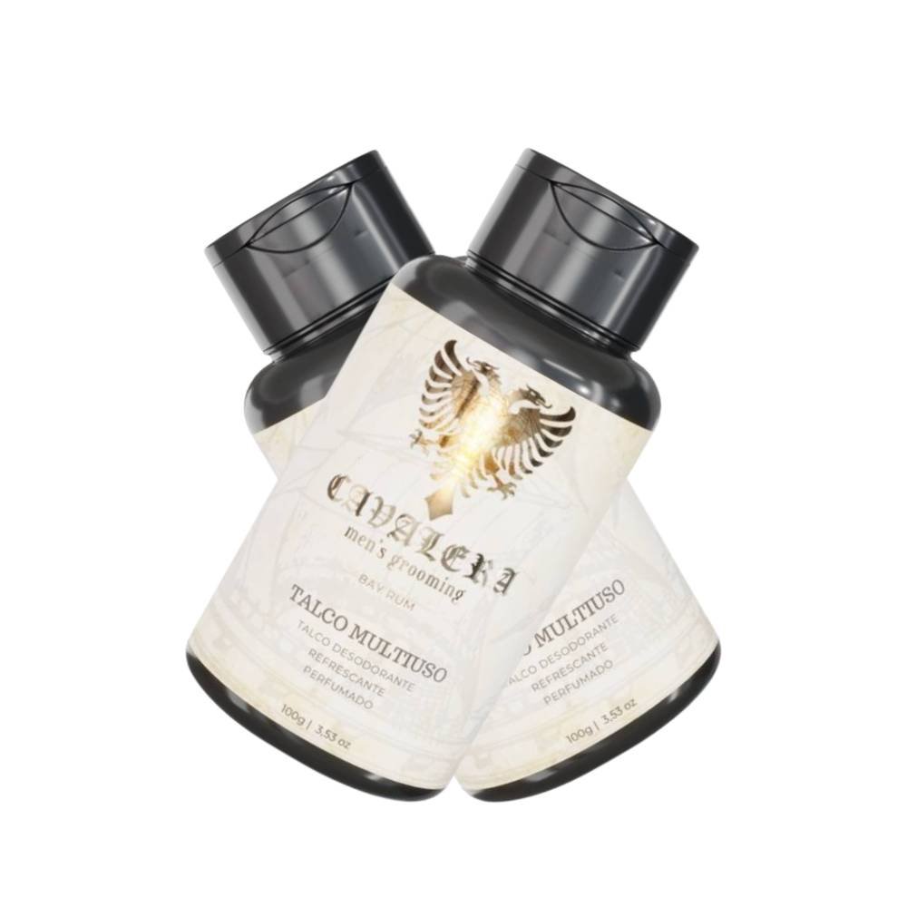 TALCO BAY RUM CAVALERA 100G TOQUE CLASSICO E SECO