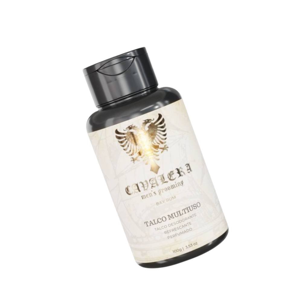 TALCO BAY RUM CAVALERA 100G TOQUE CLASSICO E SECO