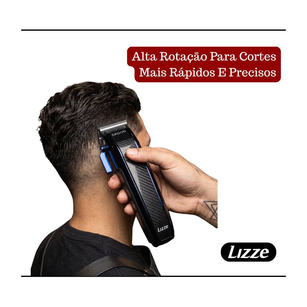 MAQUINA DE CORTE PROFISSIONAL LIZZE DROON SEM FIO BIVOLT