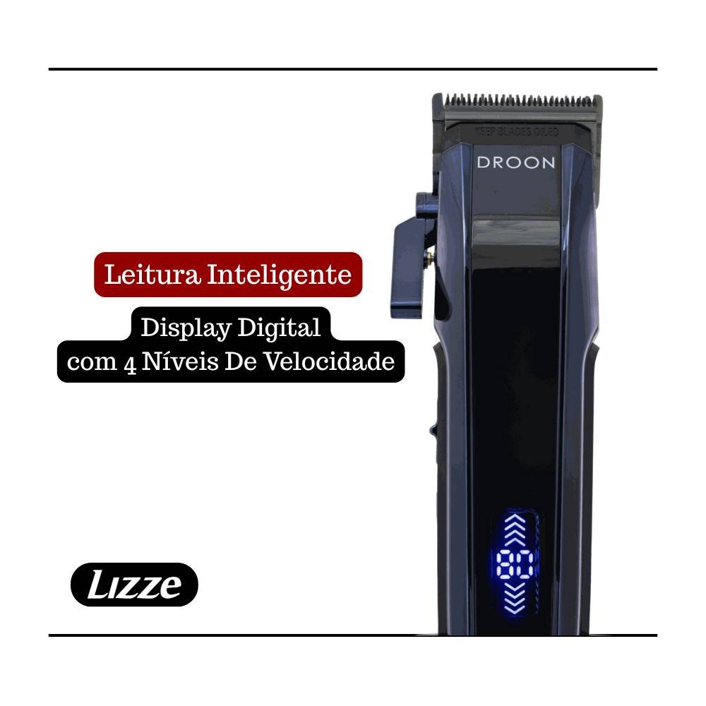 MAQUINA DE CORTE PROFISSIONAL LIZZE DROON SEM FIO BIVOLT