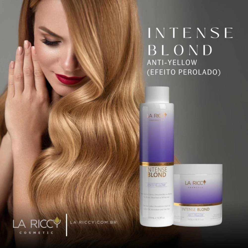 MASCARA INTENSE BLOND LA RICCY 500G – TONALIZANTE E HIDRATACAO INTENSA