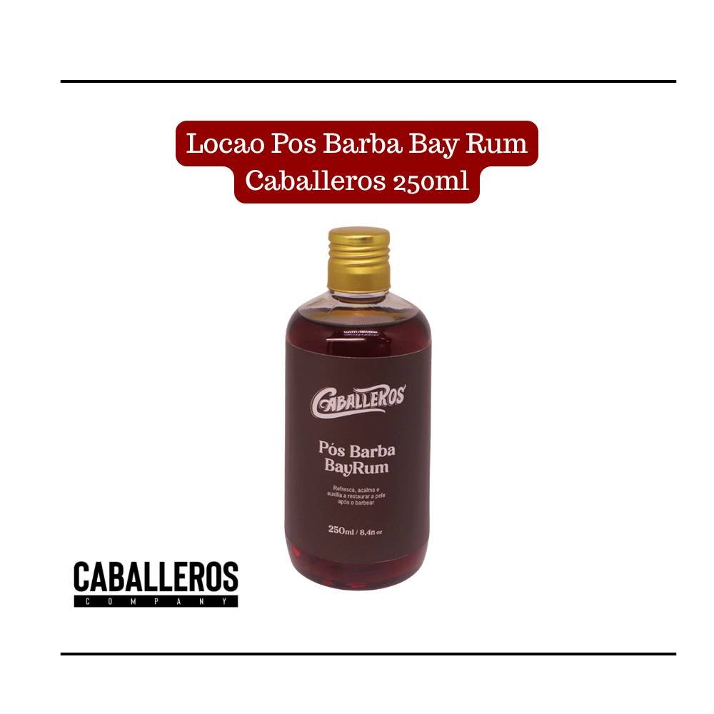 POS BARBA BAY RUM CABALLEROS 250ML LOCAO AFTER SHAVE