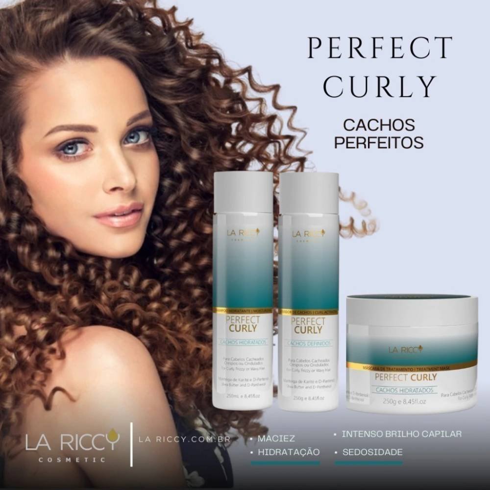 MÁSCARA PERFECT CURLY LA RICCY 250G – CACHOS HIDRATADOS