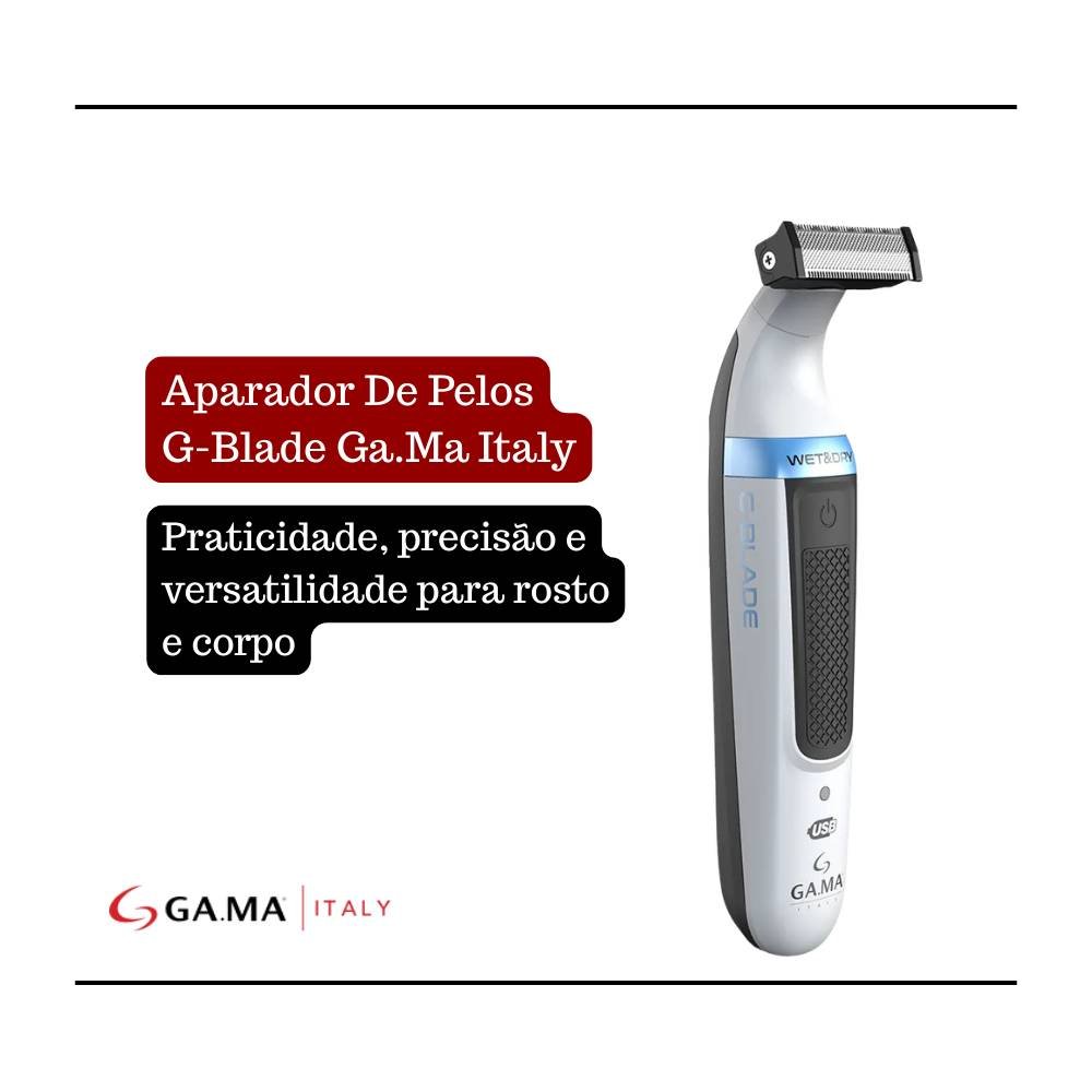 APARADOR DE PELOS PARA BARBA E CORPO G-BLADE GAMA